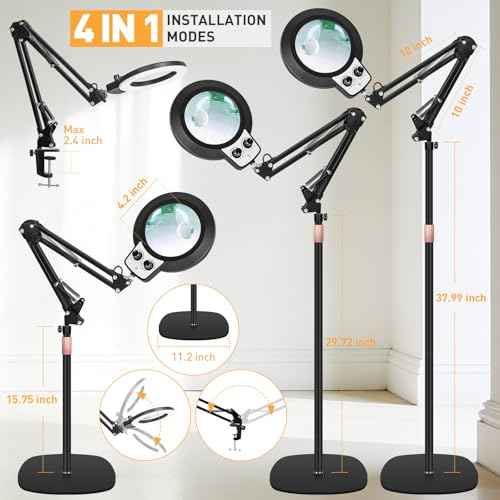 Magnifying Glass with Light and Stand