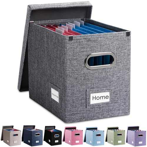 File Box with Metal Brackets