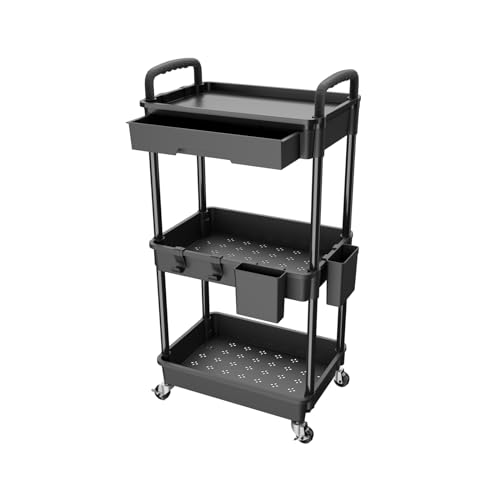 3 Tier Rolling Cart with Drawer