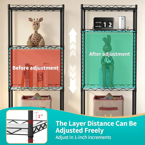 Adjustable Storage Shelves NSF Heavy Duty Metal Shelves Garage Organizer Wire Rack Shelving Storage Unit Shelf Utility