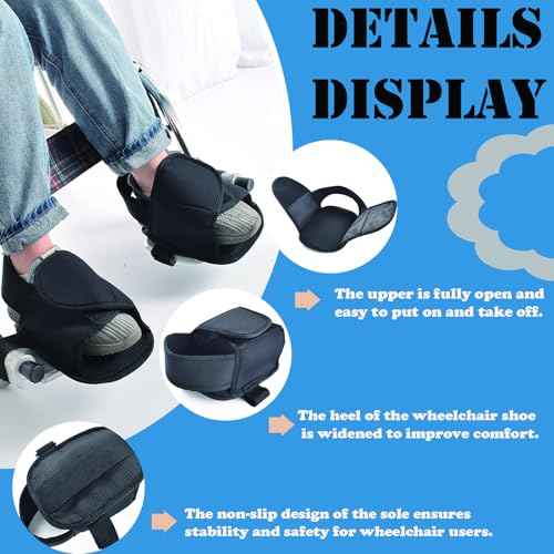 Wheelchair Restraint Shoes Prevent The Foot from Falling Off The Footrest Adjustable & Easy to Wear