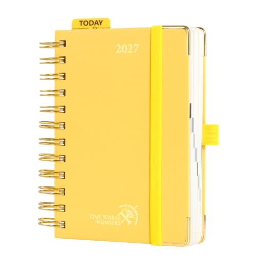 2026 2027 Academic Daily Planner One Page Per Day Hardcover Appointment Book with Hourly Time Slots