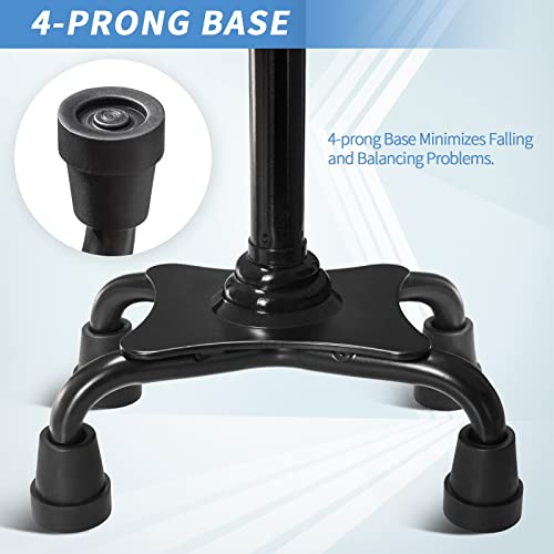Adjustable Walking Cane for Men & Women with 4