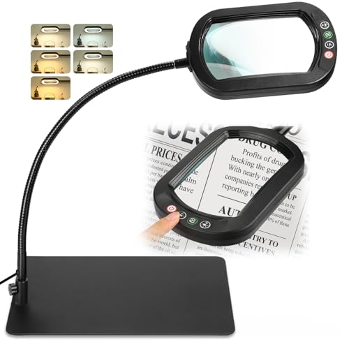 Rectangle Magnifying Glass with Light and Stand