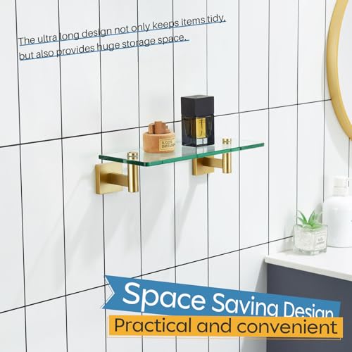 Wall Shelves Floating Glass Shelf for Bedroom Living Room Kitchen Storage