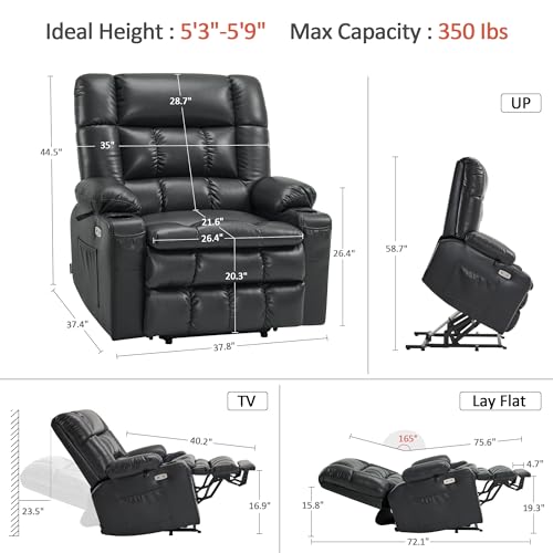 Dual Motor Power Lift Recliner Chair for Elderly