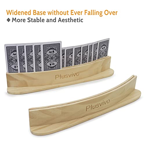 Set of 4 Curved Playing Cards Holders for Seniors Adults