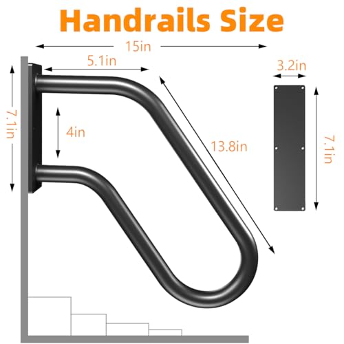 Handrails Wall Mount Stair Safety Handle Non