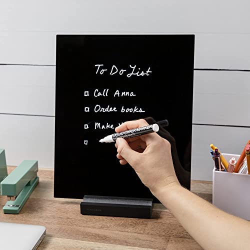 Black Acrylic Dry Erase Board with Stand