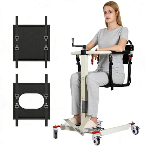 Patient Lift Transfer Chair Height & Width Adjustable Portable Transfer Lift Chair for Elderly and Disabled