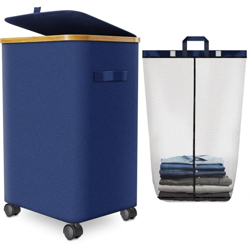 Laundry Hamper with Wheels and Lid