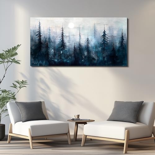 Wall Art for Living Room Canvas Wall Decor for Bedroom Office Wall Decoration Landscape Paintings Modern Purple Lake View Wall Pictures Artwork Hotel Room Home Decor Ready to Hang 20x40 in