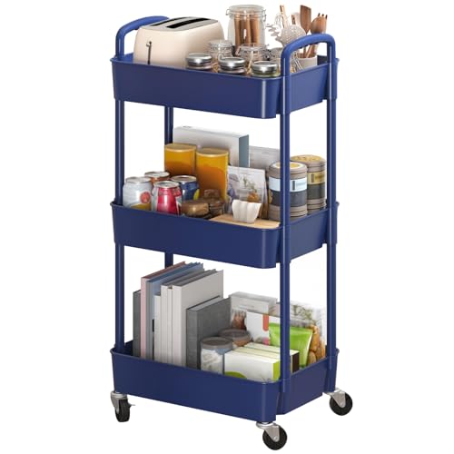 3 Tier Rolling Utility Cart with Handle