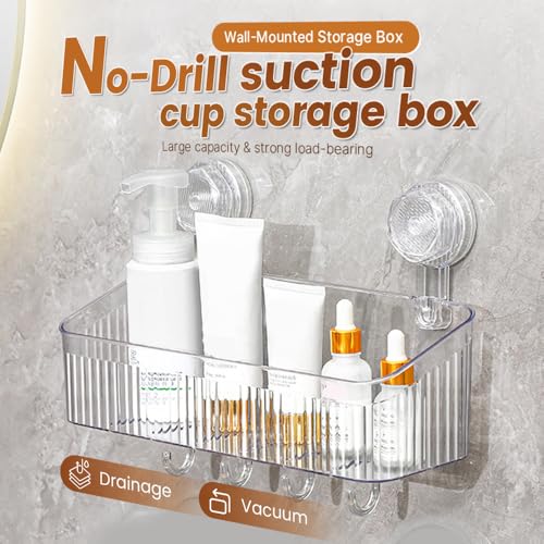 No Drill Bathroom Suction Storage Box
