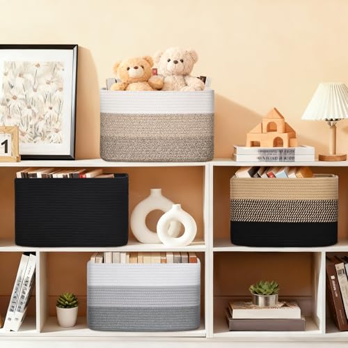 3 Pack Shelf Baskets for Organizing