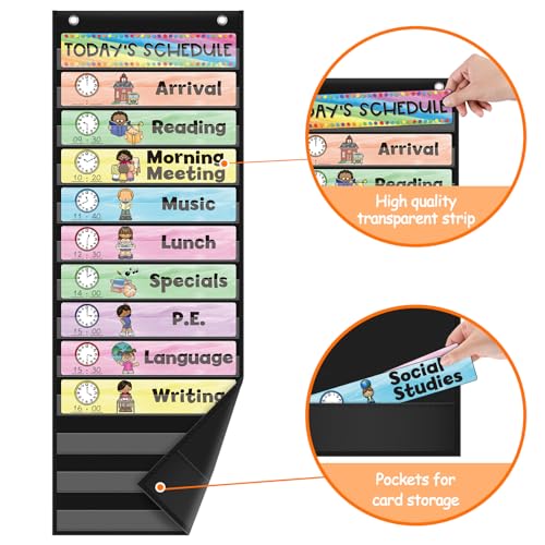 Daily Schedule Pocket Chart for Toddlers