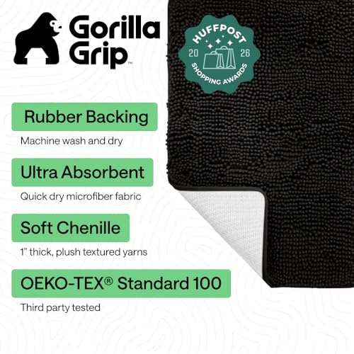 Bath Rug Mat Thick Soft Absorbent Chenille
