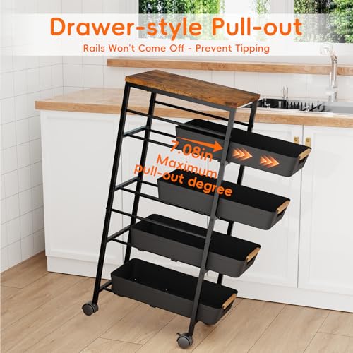 5 Tier Kitchen Storage Cart