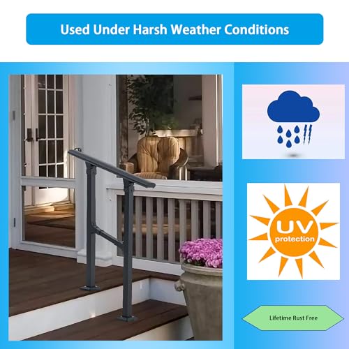 2 Steps Handrail for Outdoor Steps