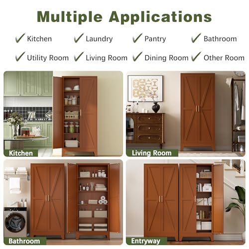 Farmhouse Storage Kitchen Pantry Cabinet