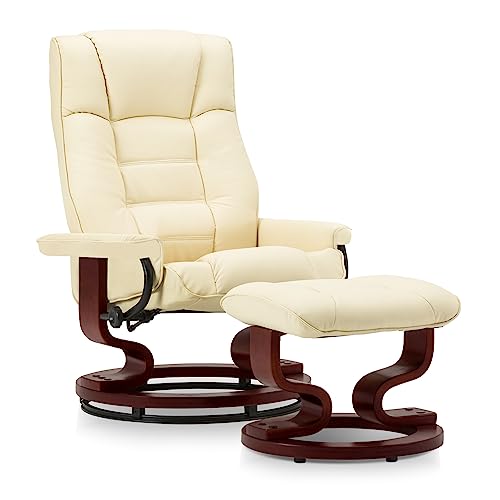 Manual Swivel Recliner with Ottoman