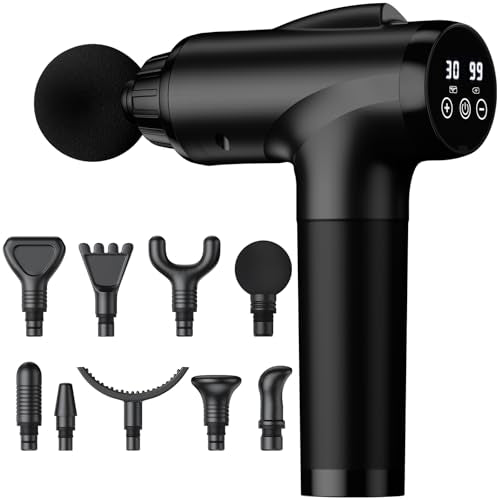 Massage Gun Deep Tissue 30 Speeds 9 Attachments Handheld