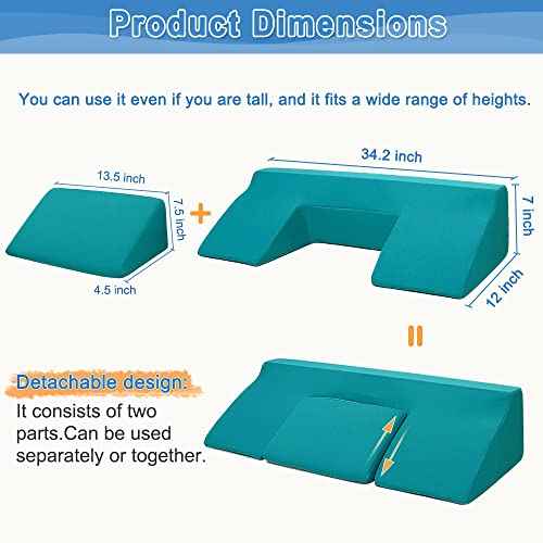 Bedsore Turning Wedge Anti Bed Sores Treatment Pillow Body Positioners Incline Side Sleeping U Shape Medical Wedges Post Surgical Care for Bedridden Pregnancy Elderly Prevent Pressure Ulcer