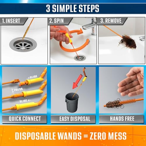 Drain Weasel Sink Snake Hair Clog Remover Tool Kit