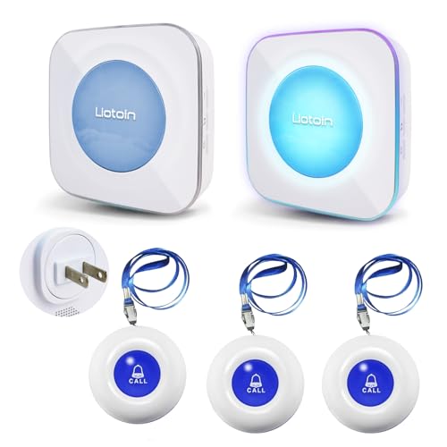 Caregiver Pager Wireless Caregiver Call Button Call Bell for Elderly