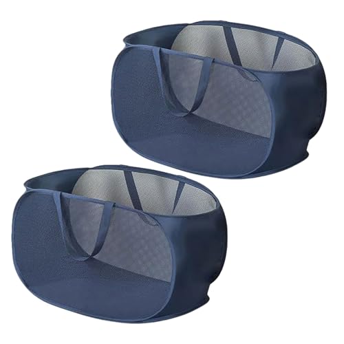 4 Piece Pop Up Mesh Laundry Basket Collapsible Hamper with Handles