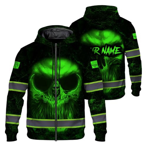 Hi Vis Reflective Zip Up Hoodie