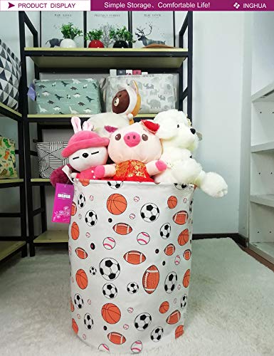 Laundry Hamper Large Canvas Fabric Storage Basket