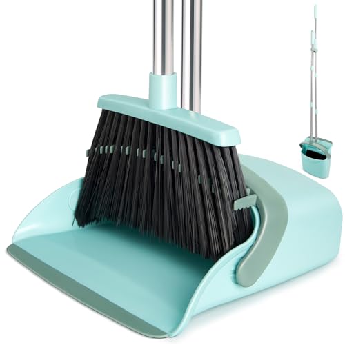 Broom and Dustpan Set with Long Handle