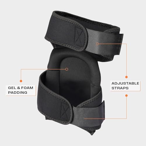 Knee Pads for Men Construction Knee Pads for Work for Men and Women with Double Gel for Gardening Flooring Roofing Heavy Duty with Extra Thick Foam and Strong Adjustable Non