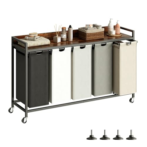Laundry Hampers with Shelf and Pull