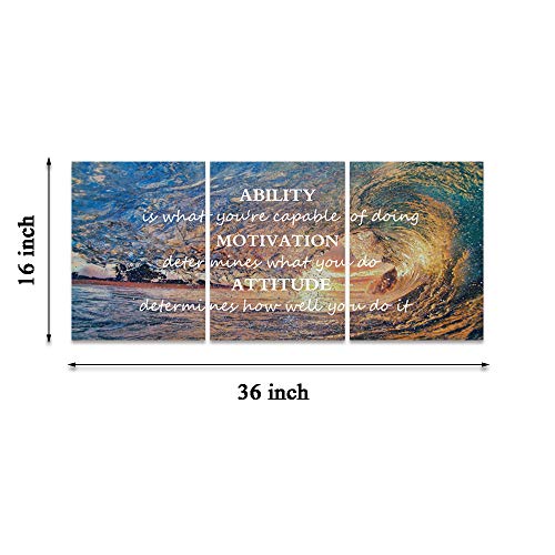 3 Piece Modern Landscape Wall Art Canvas Poster Print Wall Decor Office Living Room Bedroom Home Decoration Canvas Painting Framed Ready to Hang
