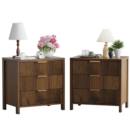 Mid Century Modern Bedside Table with Handles