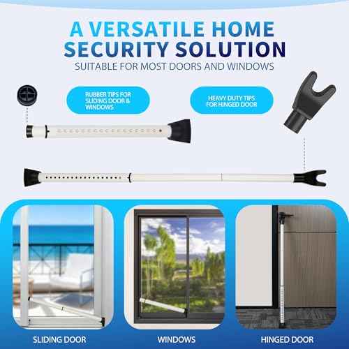 Upgraded Door Security Bar & Sliding Door Lock Bar