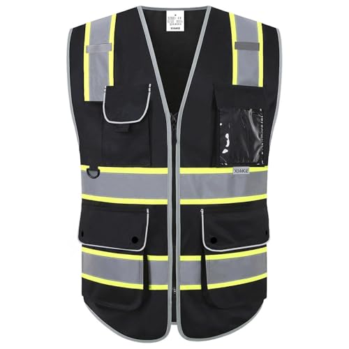 Reflective Safety Vest for Men & Women High Visibility Class 2 Vest with Pockets Meets ANSI Standards