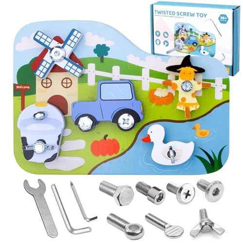 Montessori Screwdriver Busy Board Fire Truck