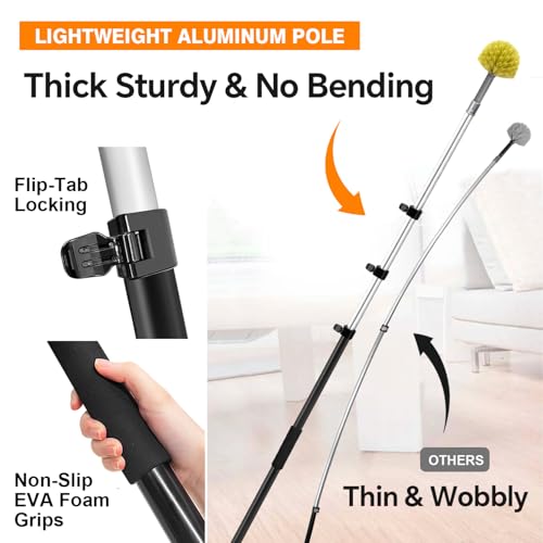 Cobweb Duster with Extension Pole for Cleaning