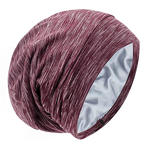 Silk Satin Lined Bonnet Sleep Cap