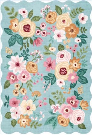 Floral Rug Black