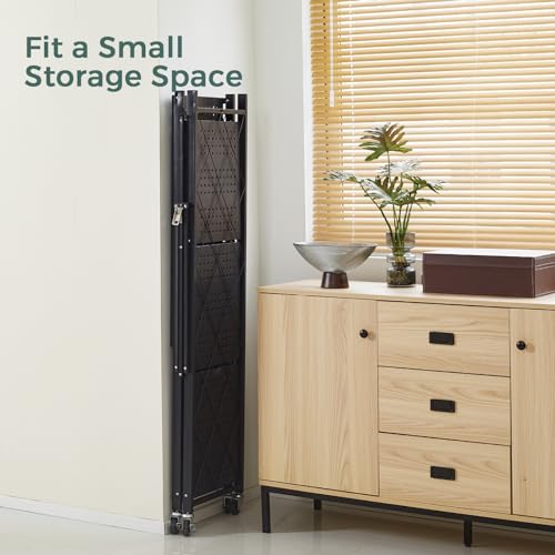 4 Tier Foldable Storage Shelves with Wheels