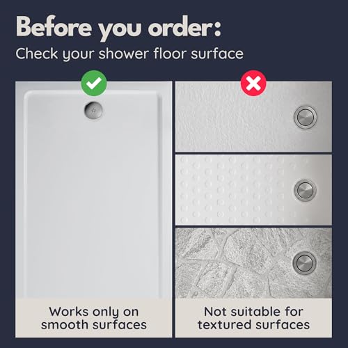 Shower Stall Mat Non Slip 21x21 Square Shower and Standing Bathtub Mat for Baby INCL. 2 Hooks for Storage Anti Slip Shower Mats with Suction Cups Soft on Feet Machine Washable Homerella