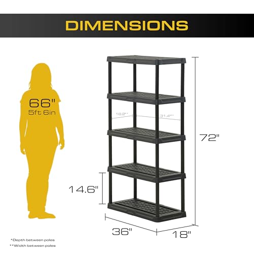 CX 4T 5T 18x36 Black Shelf