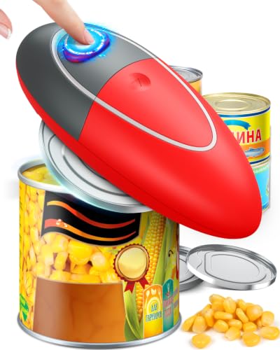 One Touch Electric Can Opener Fits All Can Sizes for Seniors with Arthritis