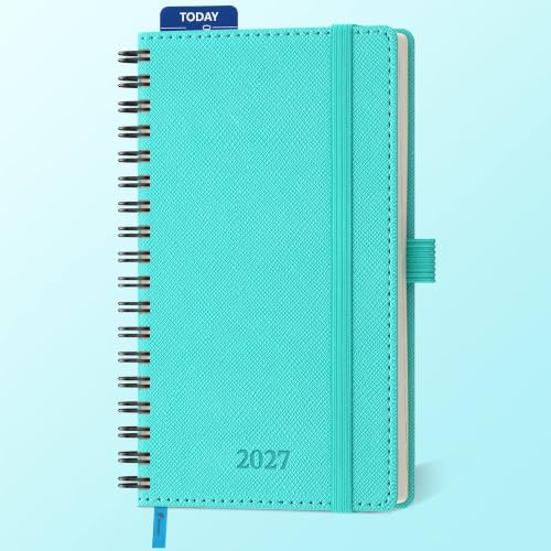 2027 Weekly Planner Leather Spiral Soft Cover Calendar
