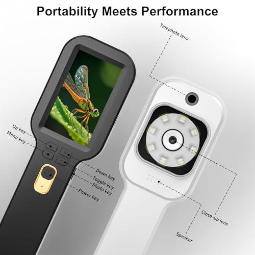 Handheld Digital Microscope 500X with Dual Lens＆3" Screen