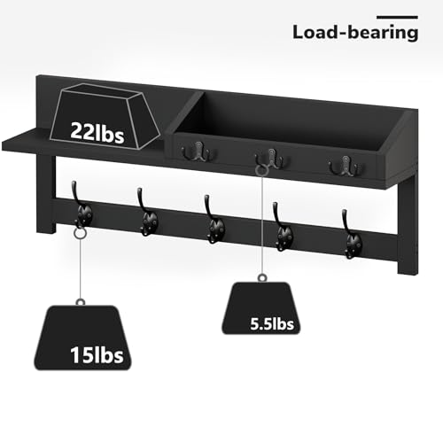 Wall Hooks with Shelf